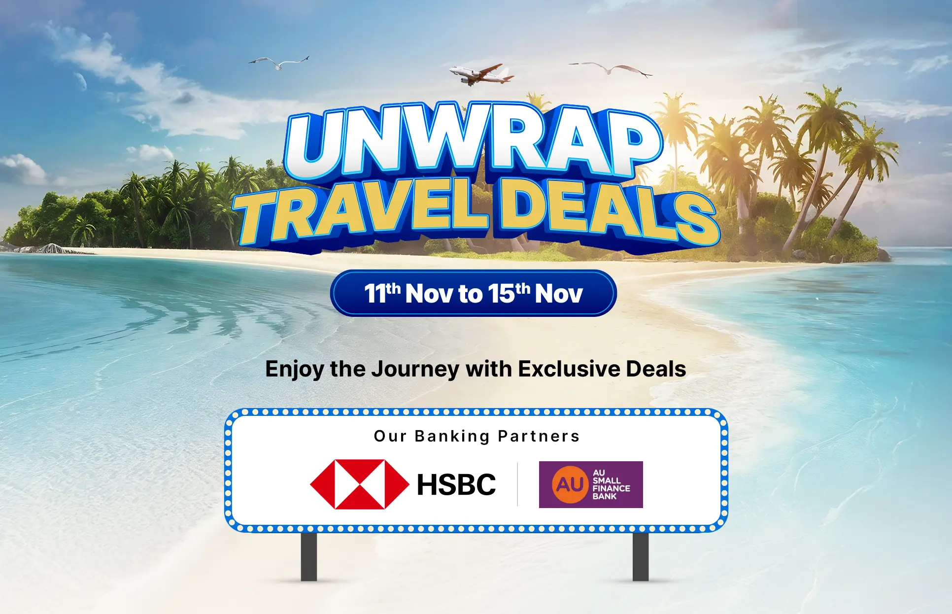 Unwrap Travel Sale Mob Banner